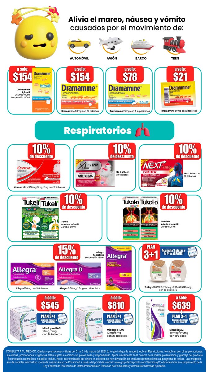 TrechoInforma's tweet photo. ¡Cuida tú salud y aprovecha las *ofertas que Farmacias #Farmapronto tiene para ti durante marzo! 💙

Aquí todas las #PRONTOFERTAS 👇
https://t.co/edznH9ZbCn

Sucursal #Taxco: Avenida de los Plateros #168. Teléfono: 5532705704 (puedes enviar WhatsApp).

*Aplican restricciones. https://t.co/1eIuGAmEIj