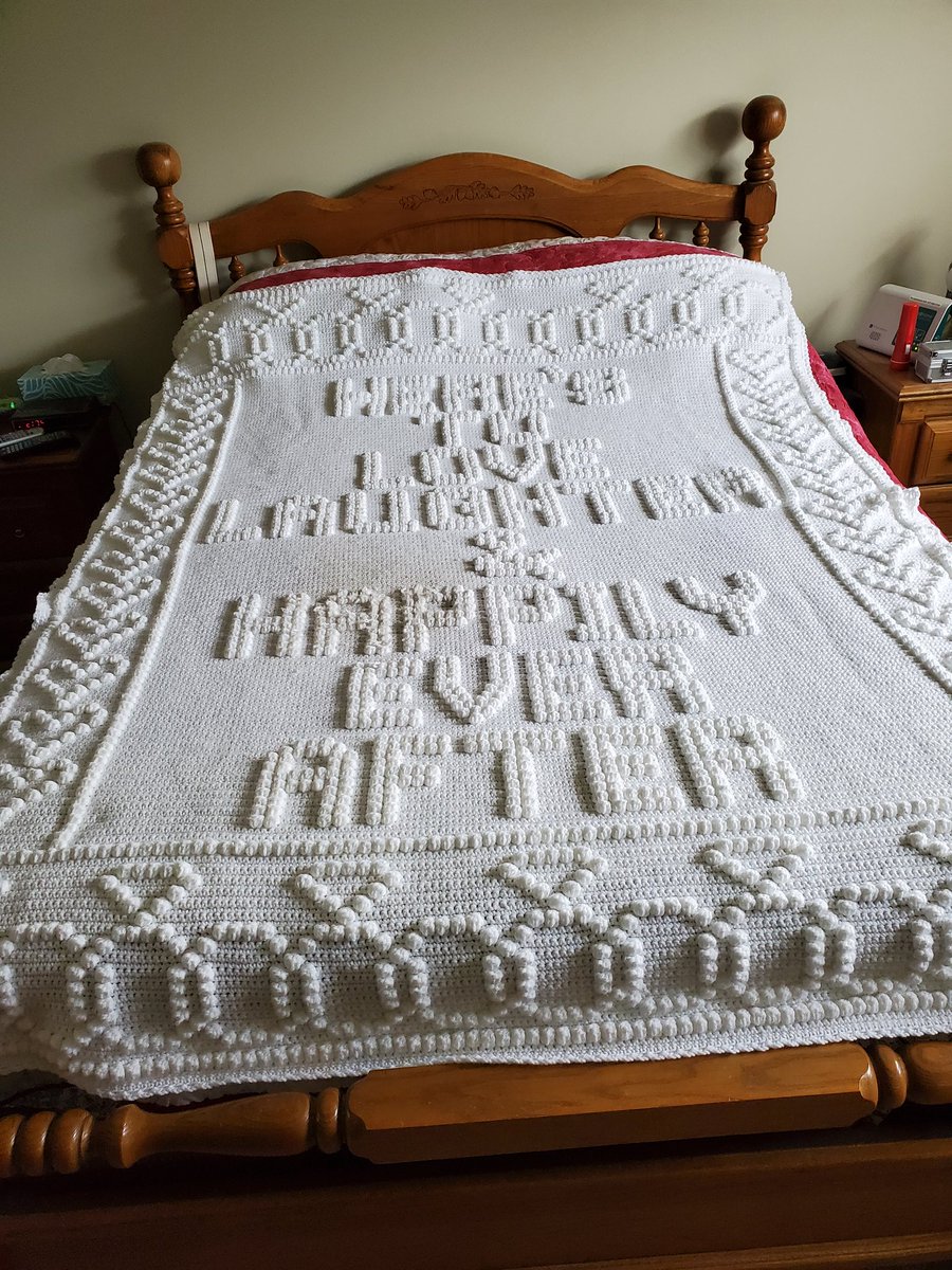 A friend of mine is getting married and I've been working hard on this blanket for her big day. #crochet #MarkNarrations