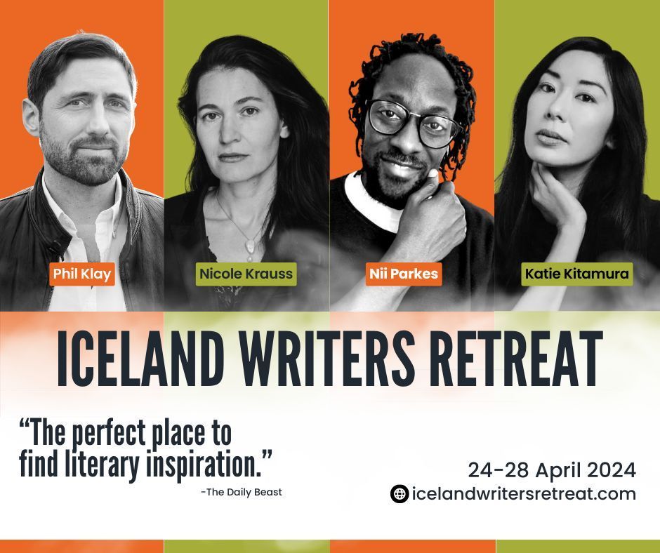 A few spaces still available, but they're going fast! Join @PhilKlay , Nicole Krauss, @BlueBirdTail , @katiekitamura , and more great authors for an unforgettable writers' retreat in Reykjavik! buff.ly/48A26Ow #writingworkshops #creativewriting #amwriting #creativity