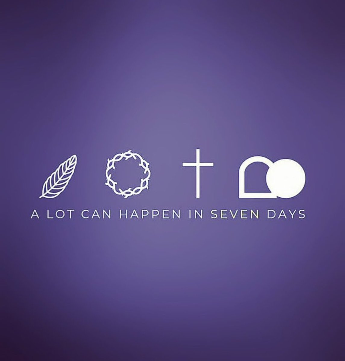 I so love this image! A lot can happen in 7 days &amp; it’s hard to think of a greater example of this than #HolyWeek. So looking forward to encountering the Lord afresh over this crucial week