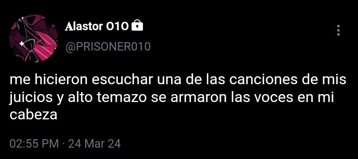 bottomalastor's tweet photo. ╰─°⃝ ♟️    ꞉   ◜AU #APPLERADIO 

❝ donde Lucifer es guardia en una prisión donde pretender conocer los pecados de los prisioneros mediante canciones, y Alastor es prisionero en dicha prisión y finje demencia para molestar al guardia. ❞ https://t.co/kaGUUHxHtF