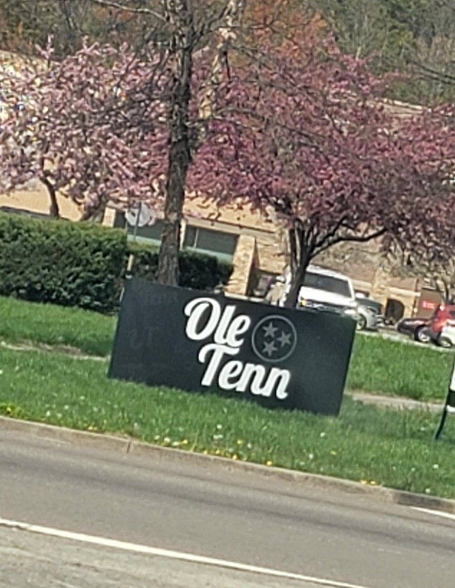 OleTenn's tweet photo. Let's play a game! Find the sign, tag us on FB, X or Instagram and we will give you 10% off your order!! #gametime #oletenn #knoxville https://t.co/ngp2IA0DEP