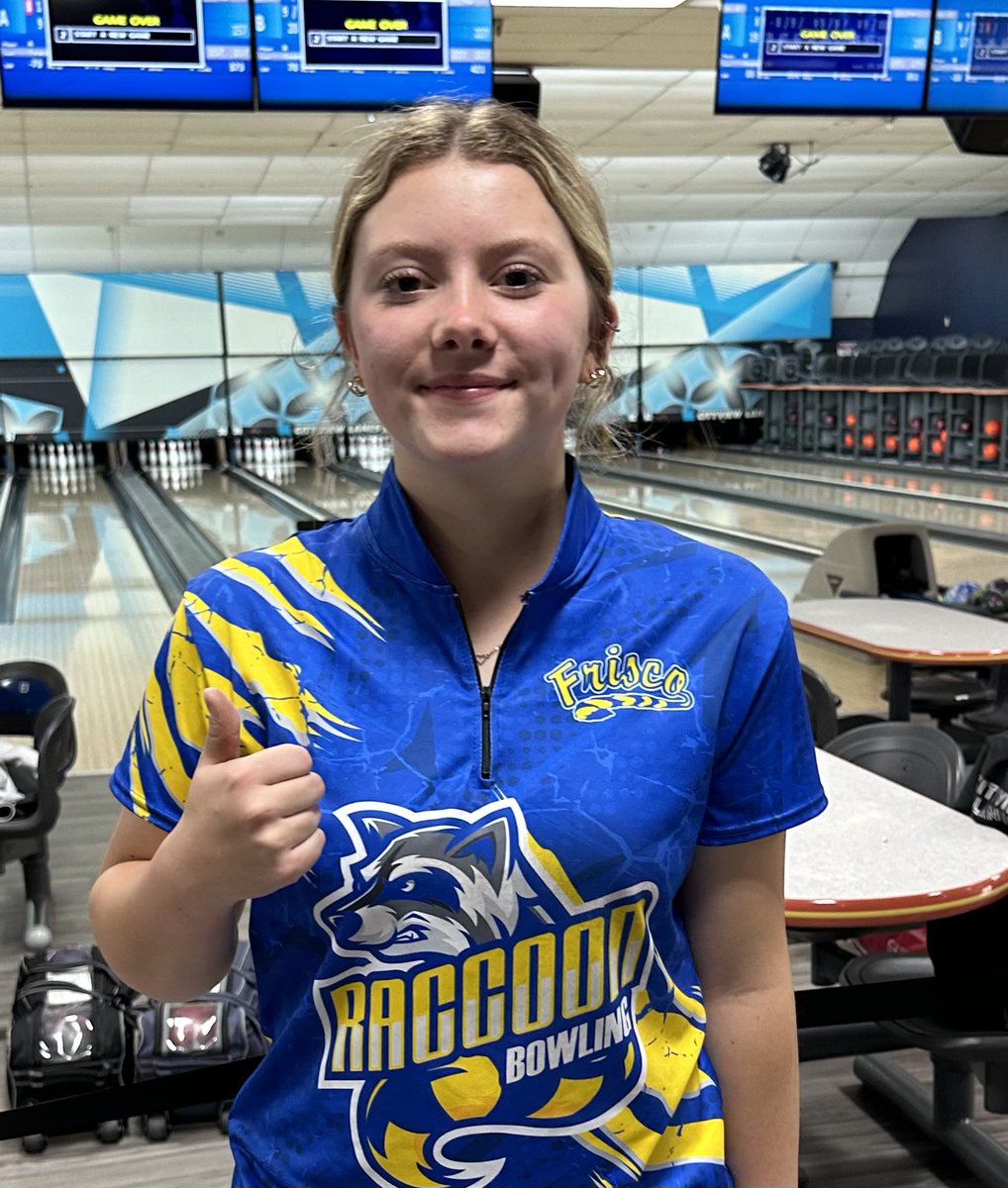 Tori Franklin is on 🔥at the State Bowling Championships. Fighting against grueling competition and just made the Championship round!!! 
🎳🏆💙💛
<a href="/FHSRaccoons/">Frisco High School</a>