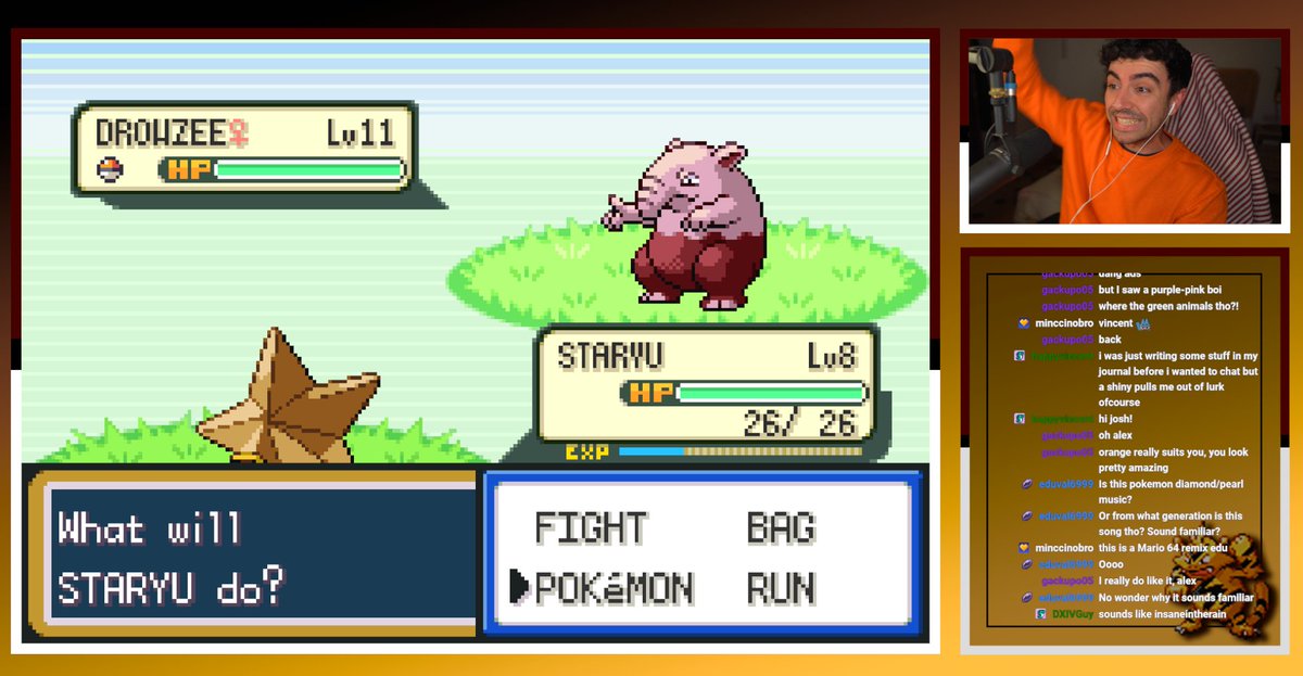 Drowzee, done! First hunt back is complete after 7132 in my Leaf Green! 

twitch.tv/elektrikalex