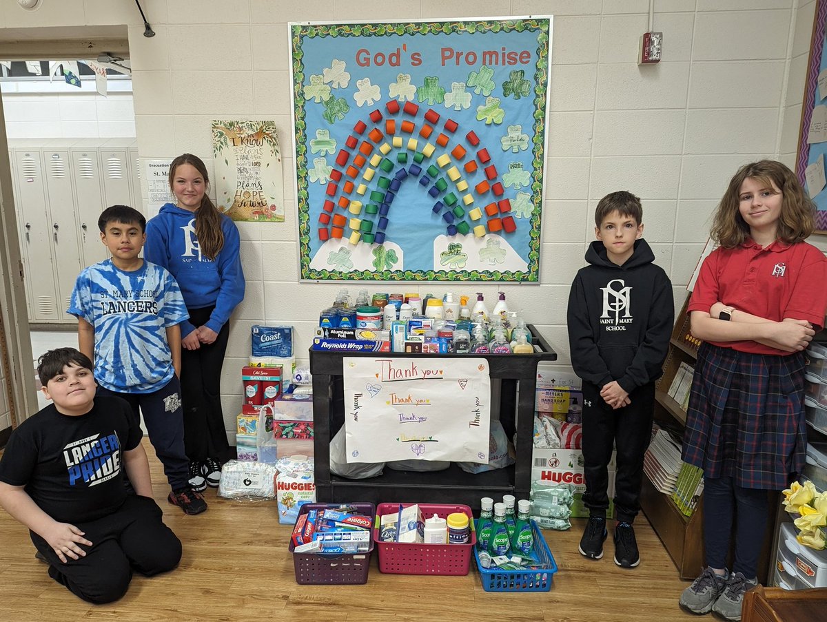A huge shoutout to all who generously contributed items for St. Vincent De Paul during the 5th Grade's service project! Your support means the world to us. Thank you from the bottom of our hearts.