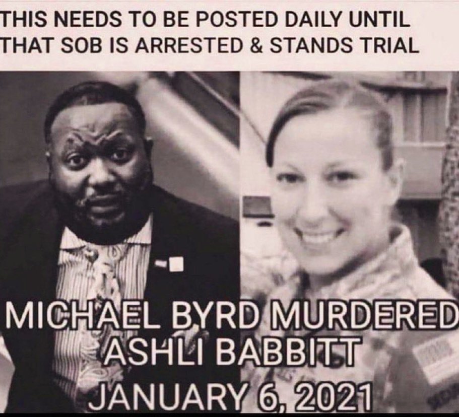 No Justice! No Peace! Arrest #MichaelByrd for #Murder. He's a sorry excuse for a MAN! #J6 #KangarooCourt #PelosiPlan #PoliticalPrisoners #MichaelByrdIsAMurderer #MichaelByrdForPrison