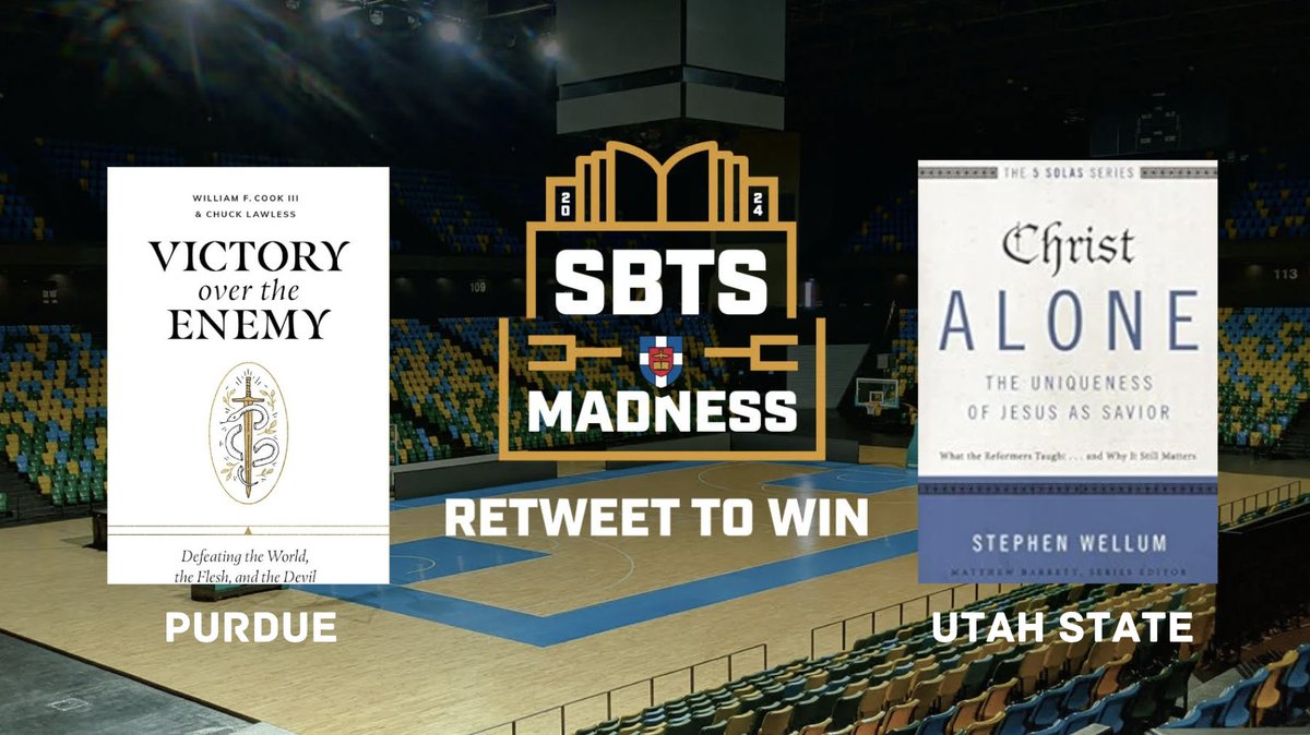 Next up: Victory Over the Enemy (<a href="/BHpub/">B&H Publishing</a>) takes on Christ Alone (<a href="/HarperCollins/">HarperCollins</a>)! RT to win! 🏀📖 #SBTSMadness