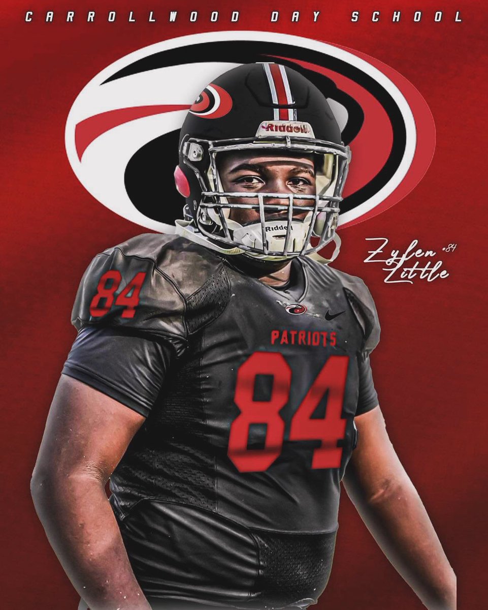 Zylen Little, a 6-foot, 265-pound standout, ranks among the top 8th-grade football players in the Tampa Bay Area. He has announced his decision to attend Carrollwood Day School in Tampa, FL, as he moves up to high school this upcoming fall. <a href="/ZylenLittle/">Zylen Little</a> <a href="/CarrollwoodDay/">CarrollwoodDaySchool</a>
