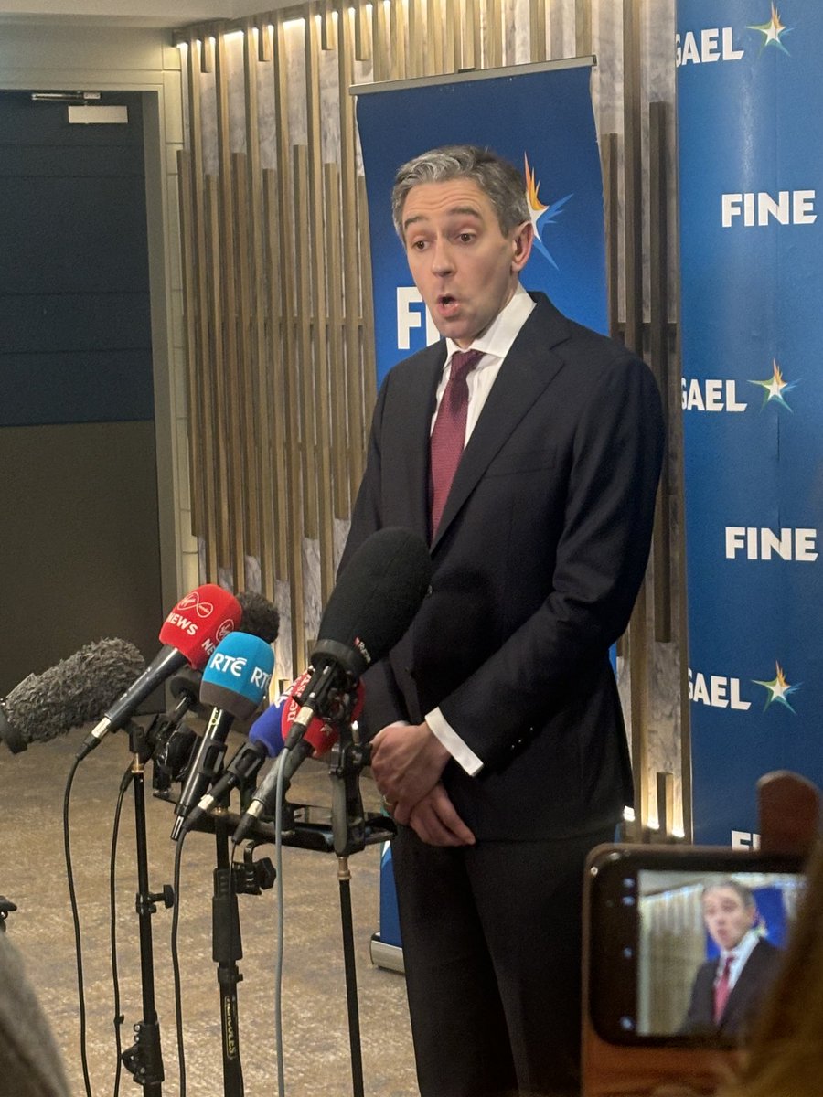 I want this Government to go full term new Fine Gael leader Simon Harris tells the media. He doesn’t want mystique around this issue on a daily basis.