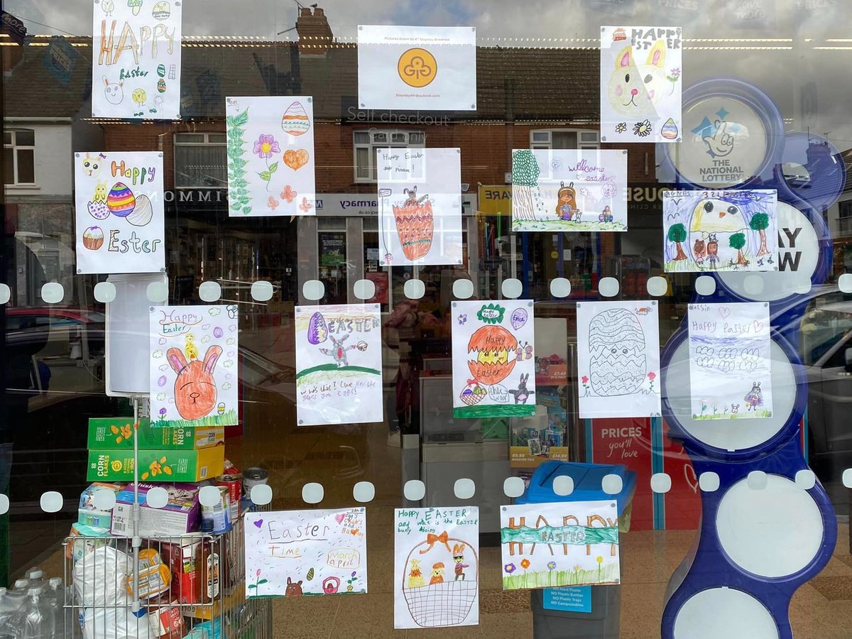 4th Stopsley Brownies had a great visit from the @coopuk Community Team, who gave the Brownies an insight into all the things the Co-Op do towards sustainability The Brownies were then invited to create Easter posters to display in the Stopsley Co-Op & have created a fab display!
