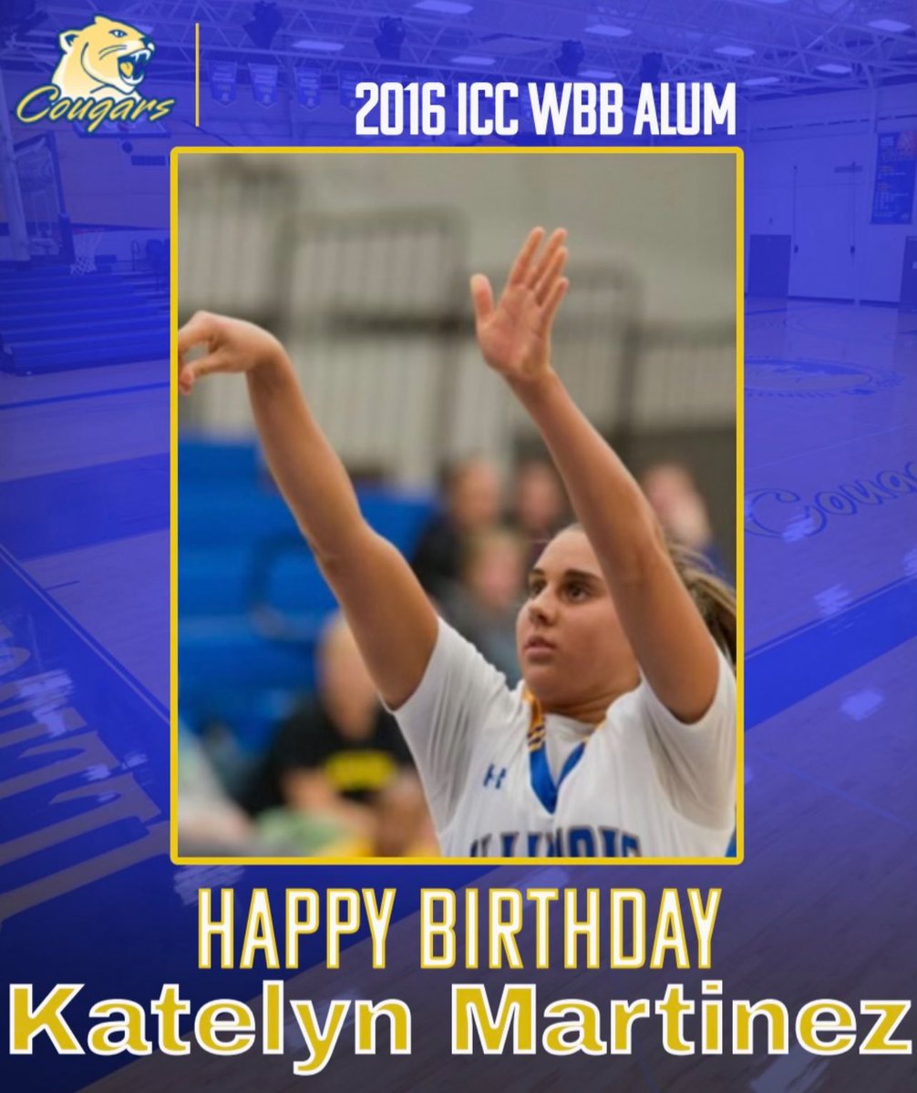 Happy bday @ICC_CougarsWBB Class of ‘16 alum @KatelynnM24! After ICC, Katelynn played at Colorado Western & earned her BS in Business Admin. She currently serves as the Coordinator of Facilities & Operations at Missouri Western. Have a super day KMart!