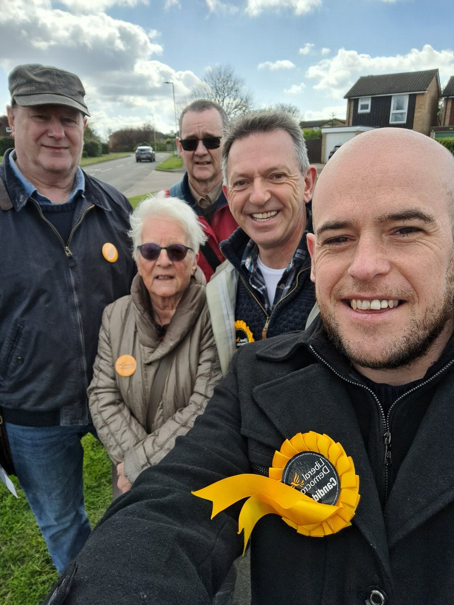 Out today in Letchworth South West with the excellent candidate David Chalmers and team. Lots of support and unsurprisingly not a lot of love for the out of touch Conservatives. Only the Lib Dems can beat the tories here.