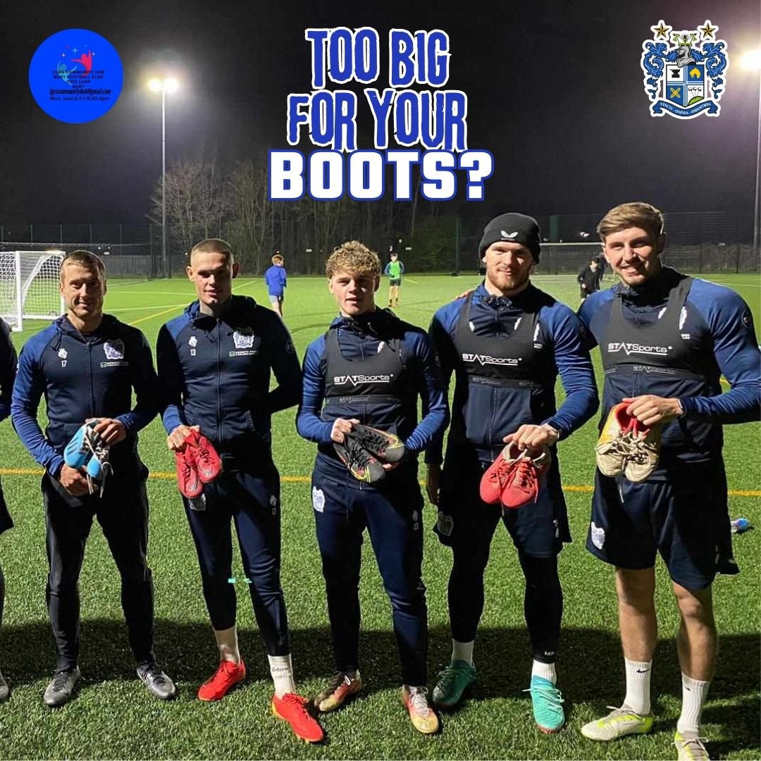 Are you too big for your boots? Alongside @fgrscomhub we are proud to support this fantastic initiative, collecting boots for clubs, children and families who may need them! Find out more here 👇 buryfc.co.uk/too-big-for-yo… #BuryFC | #PartOfIt