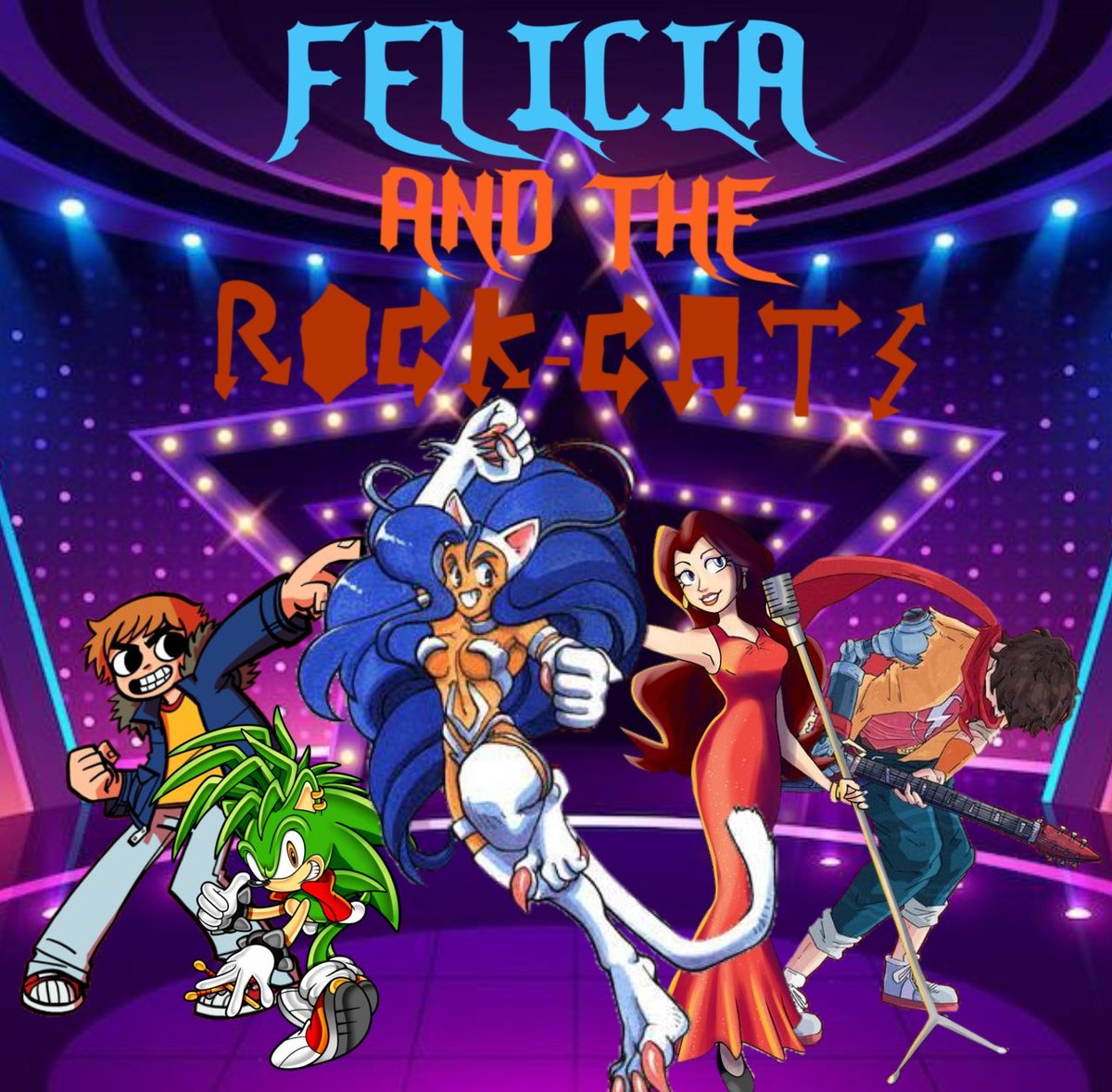 AstarothRol's tweet photo. A inicios de diciembre Felicia se hizo de muchos amigos, nunca creyó que eso llegará a pasar tan pronto, fundó una banda de Rock-Pop llamada:

"Felicia and The Rock-Cats"

(@ErizoBaterista, @Chai_hifi53 ) https://t.co/MM0i0llOcj