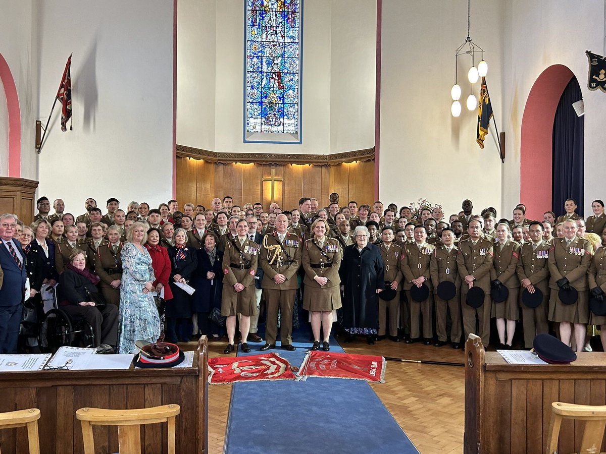 qarancassn's tweet photo. What a fabulous turnout it was today for QARANC Corps Day. A time of reflection and joining together to celebrate the 75th Anniversary of the QARANC. 
#infriendship https://t.co/1KtvEpH3Gh