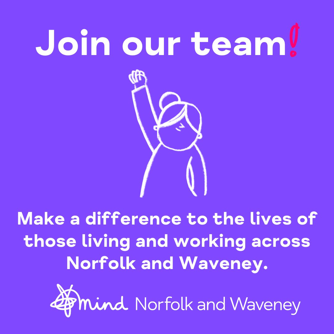 Are you passionate about mental health and eager to make a positive impact in your community? Look no further! Norfolk and Waveney Mind are recruiting for some exciting paid job roles, and we want YOU to be a part of our incredible team. Visit norfolkandwaveneymind.org.uk/work-for-us
