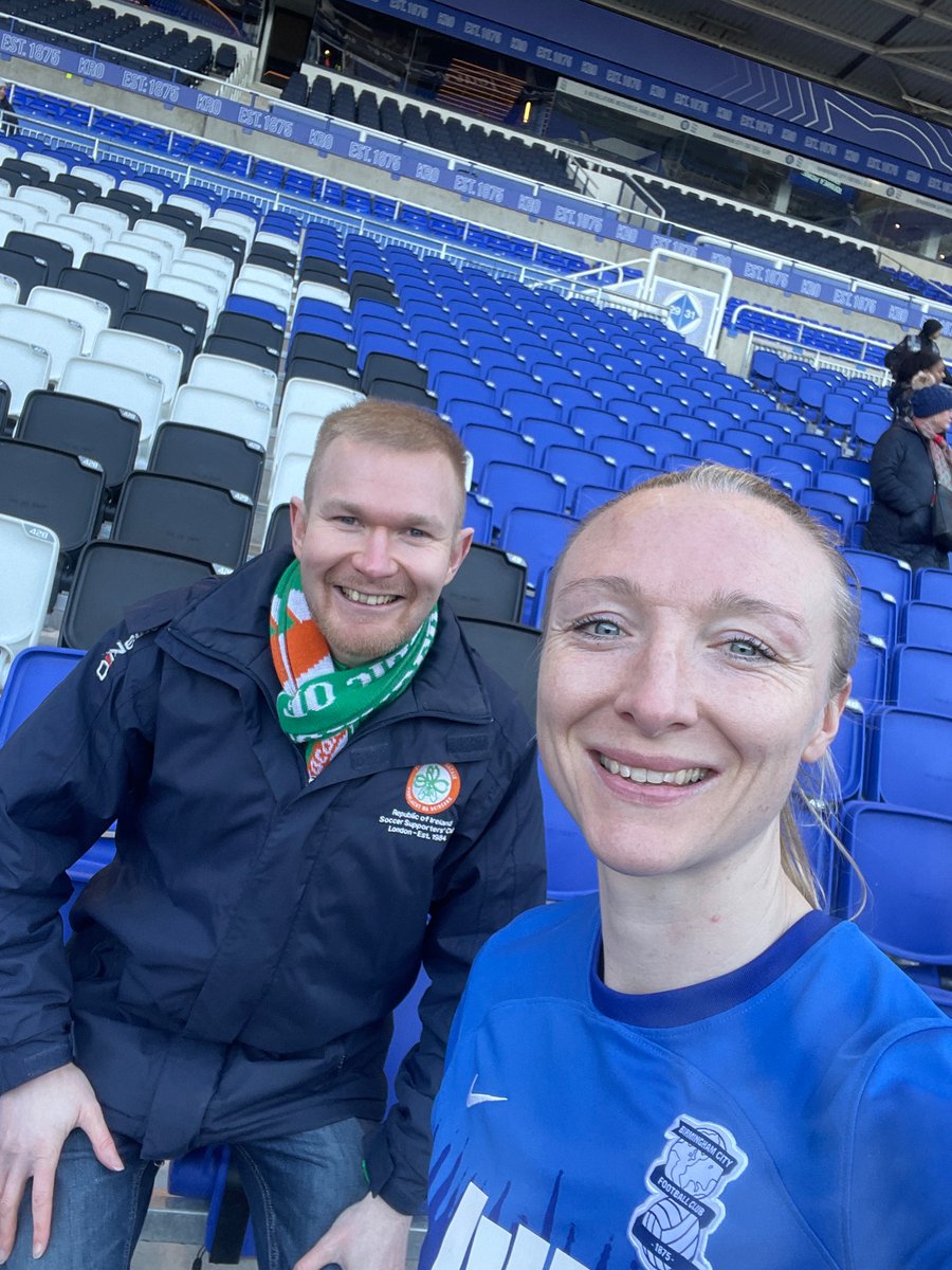 An absolute honour to meet @louise_quinn4 after she skippered her @BCFCWomen side to a 2-0 victory. Calling her an Irish legend is an understatement given her career & efforts to improve standards & fight for equality in Women’s Football