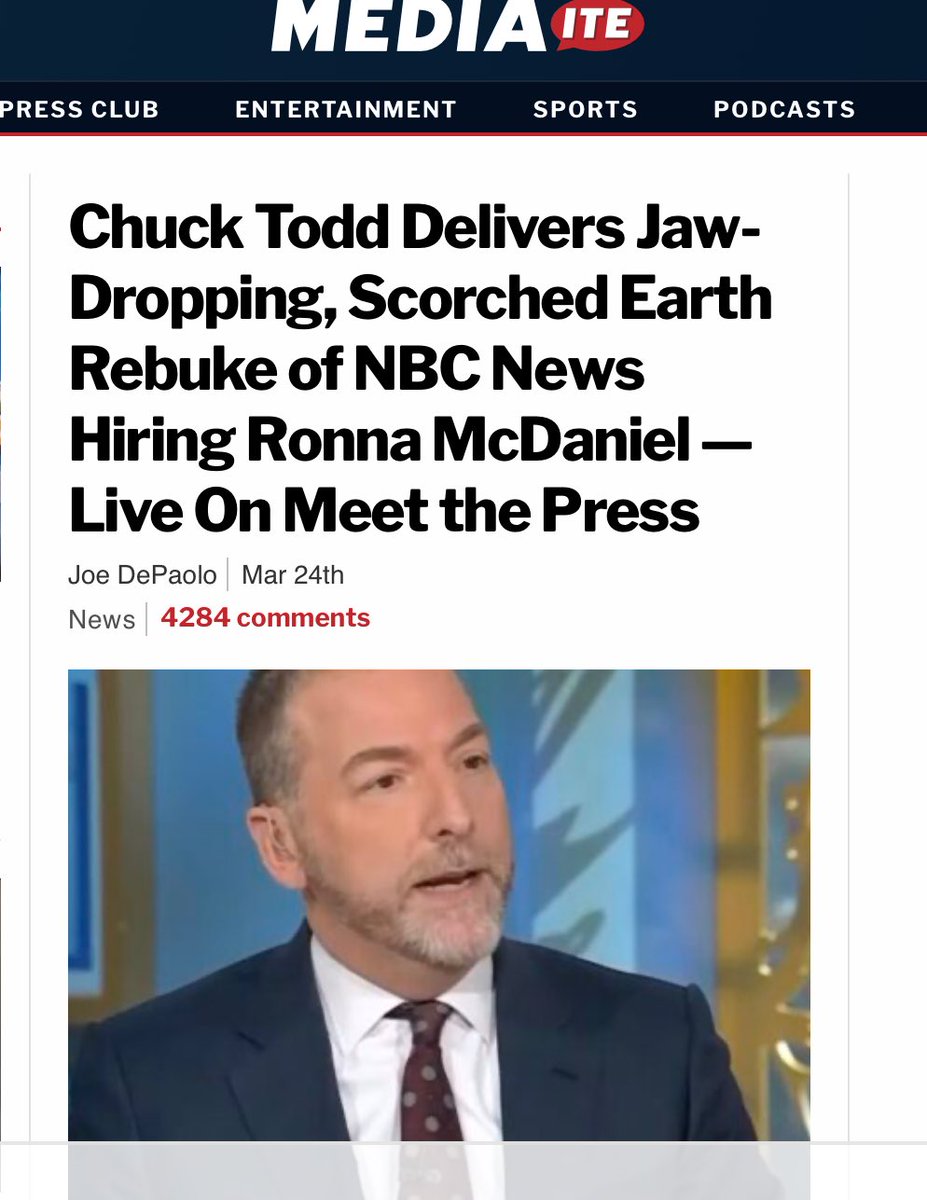 Chuck Todd does not have to agree with Ronna…but he should not disrespect that audience and only allow them to hear what HE wants them to hear; that is not journalism (that is Russia TV);the viewers are smart, they don’t need to have Chuck Todd screen what they hear;