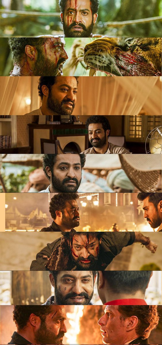 Thyview's tweet photo. #NTR impact in RRR …these pictures narrate the tale of his electrifying Performance more than any text

He is truly a god’s gift to Cinema ❤️

#2yearsOfRRR https://t.co/jyLI8pFbjm