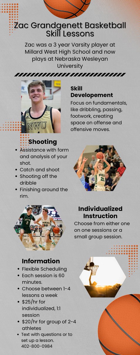 If you know of a young athlete, elementary to high school, looking for skill development, please reach out. Contact info is below.