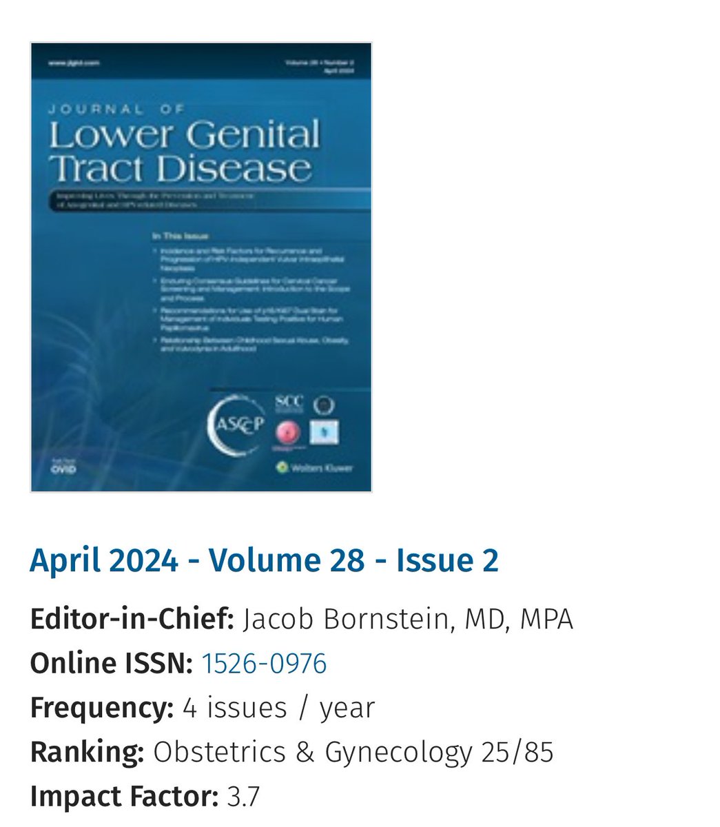 Lots of great research available now in our April issue journals.lww.com/jlgtd/pages/cu…