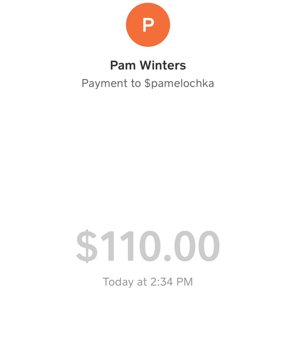 Spend the $110 wisely Pam👏💯❤️