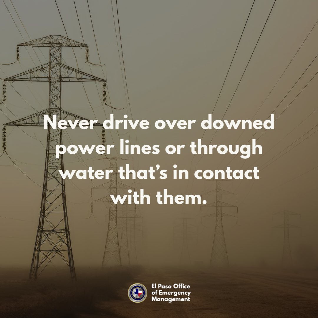A power line carries an electric current strong enough to cause serious, or even fatal, injury

If you come across a low or fallen line:

-Assume the lines are live

- Don’t touch anything near a downed power line

- Stay away and call 911

- Never drive over downed power lines