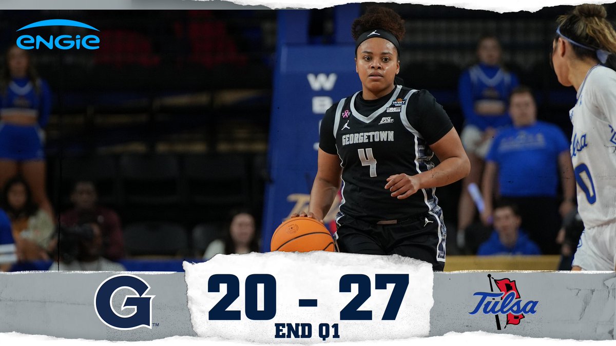 Georgetown trails after the first #HoyaSaxa #EarnedNeverGiven #TashaTough #ActWithENGIE