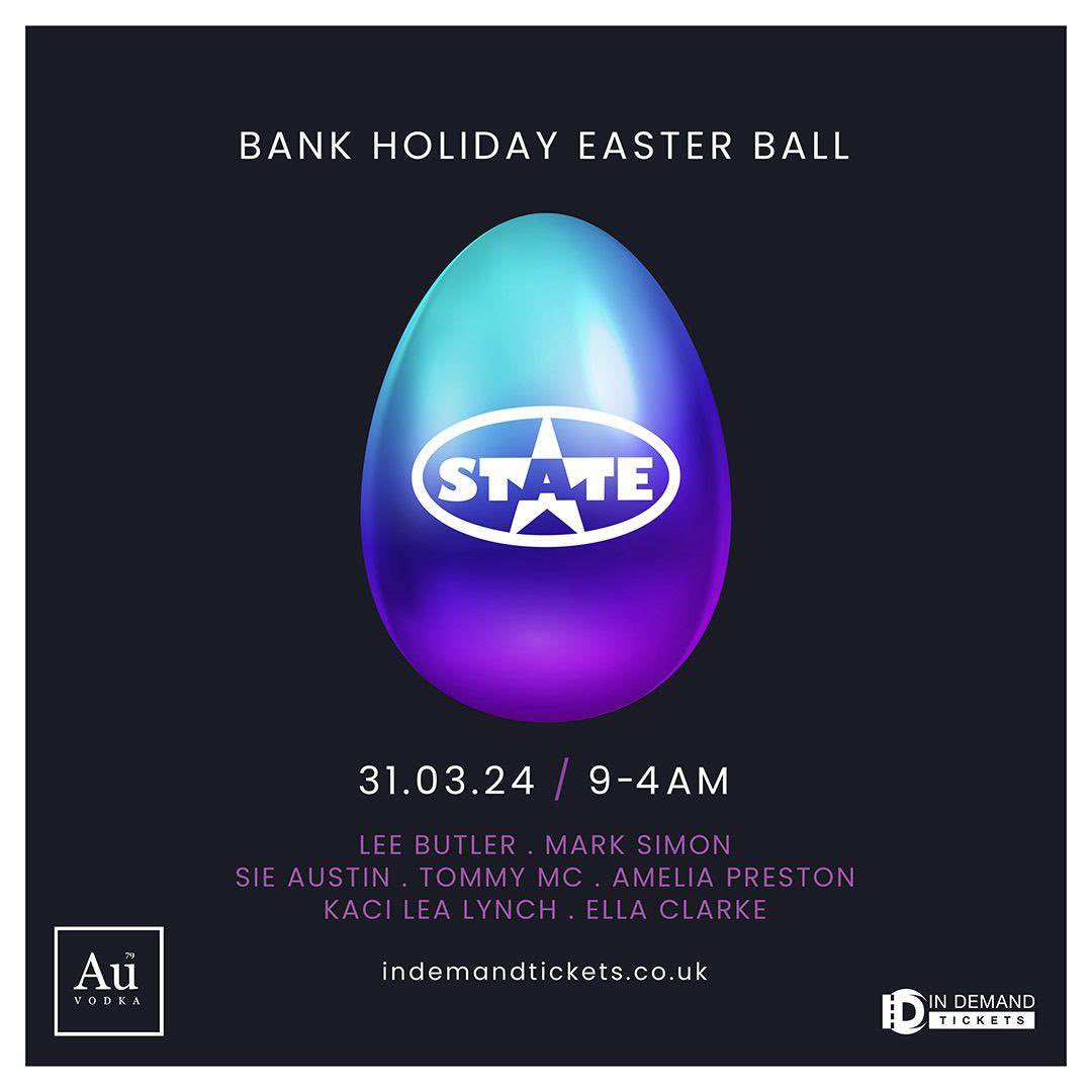 We return to the STATE for a HUGE PARTY! Tickets indemandtickets.co.uk #bankholiday #easter #liverpool