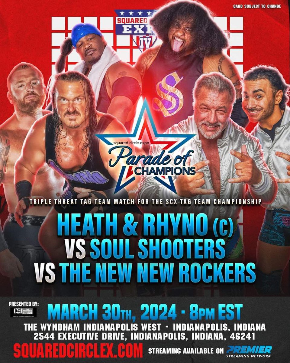 The Newest Rockers are coming to Indianapolis and @SquarCircleExpo @TheRealAlSnow @HEATHXXII @Rhyno313 #ProWrestling #WrestleManiaXL #WrestleMania #WrestlersNetflix