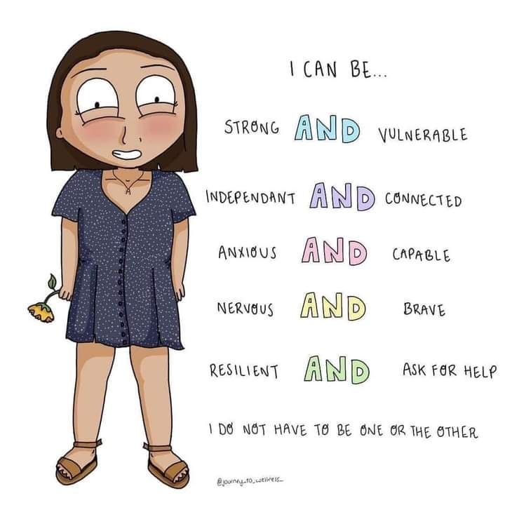 #icanbe #strong #vulnerable #independent #connected #anxious #capable #nervous #brave #resilient #askforhelp #oneortheother #payitforward