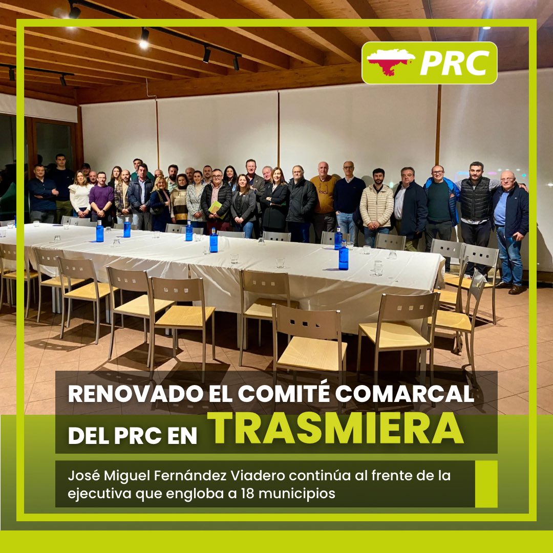 🟢 Renovado el Comité Comarcal de #Trasmiera, le acompañan como vicepresidente, Míchel Ruiz; secretaria de Organización, Araceli Colina; secretario de Finanzas, Héctor Porras; y secretaria de Igualdad, Emilia Samperio, un vocal por municipio y dos de 💢 Juventudes Regionalistas.