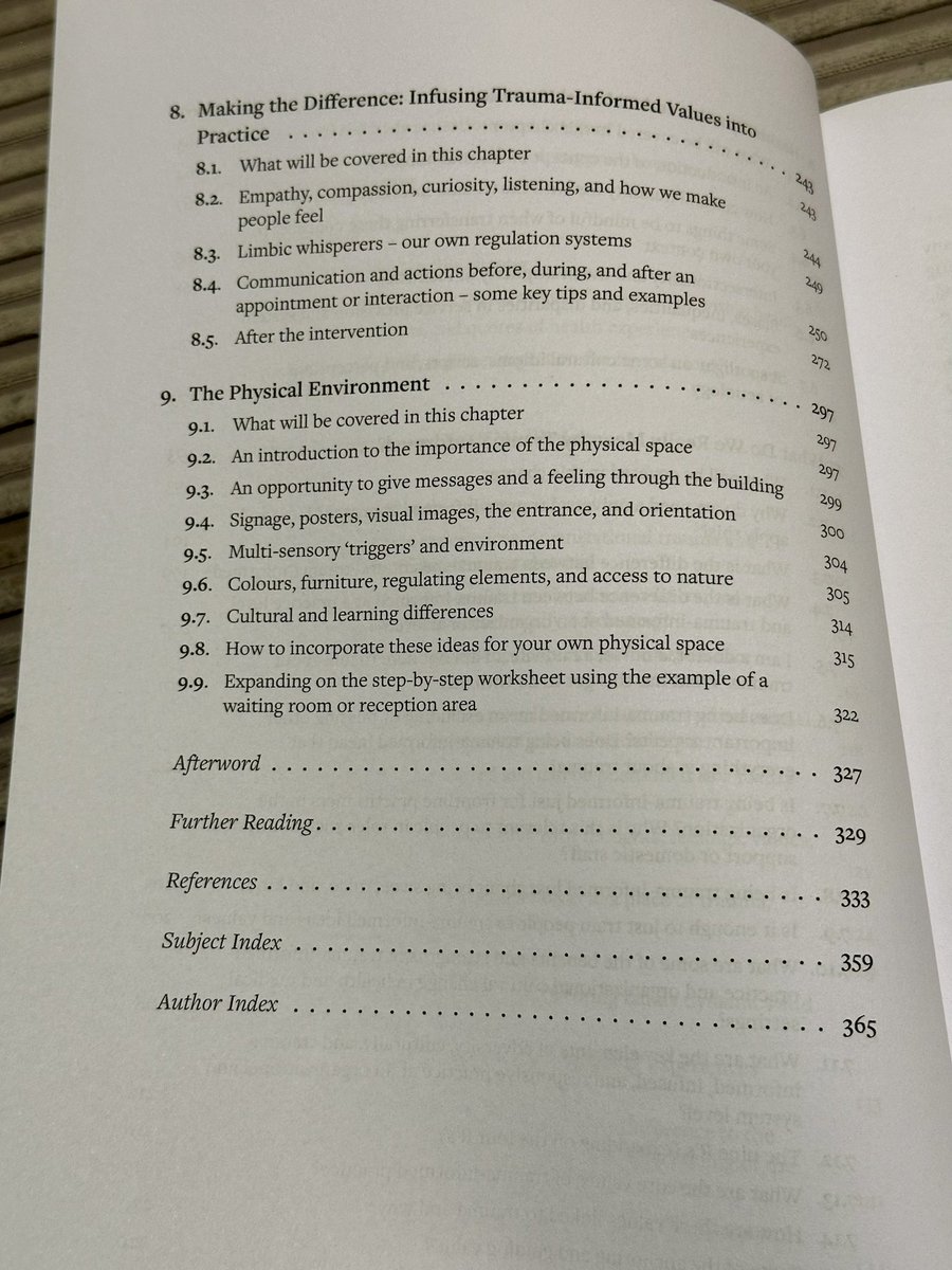 dr_treisman's tweet photo. Contents pages from new trauma informed healthcare book. A little flavour  of what’s inside https://t.co/FBorbfV2qF