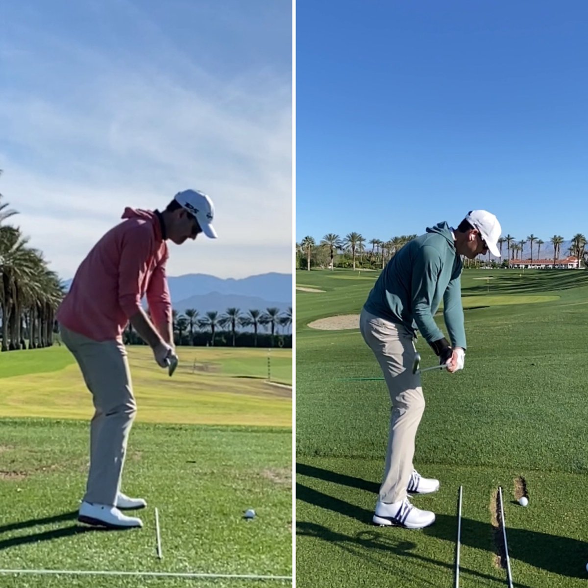 One of the most common patterns I see with steep golfers are long & laid off matchups at the top of the backswing. From there, it gets really easy to apply a force to the handle that will pitch the shaft more vertical coming down, either leading to steep pulls or an environment