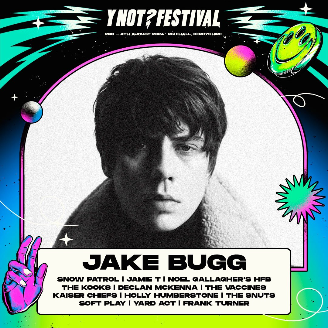 I WALK RIGHT IN TO THE PATH OF A LIGHTNING BOLT. Nottingham hero @Jakebugg is back in Pikehall this year! ⚡️⚡️ Get your tickets - ynotfestival.com