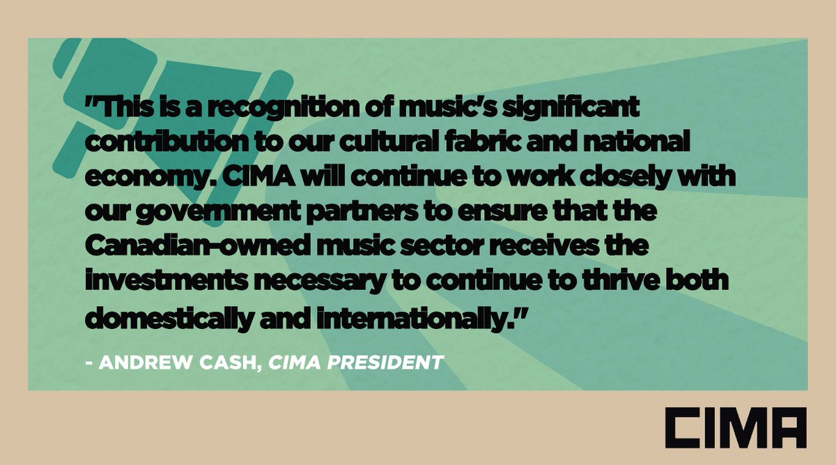 Thank you to the government, particularly Minister @PascaleStOnge_, for increasing the #CanadaMusicFund by $32M. This will help @FACTORCanada & @Musicaction to continue their support for our local artists & music entrepreneurs, ensuring they keep creating the music we love.