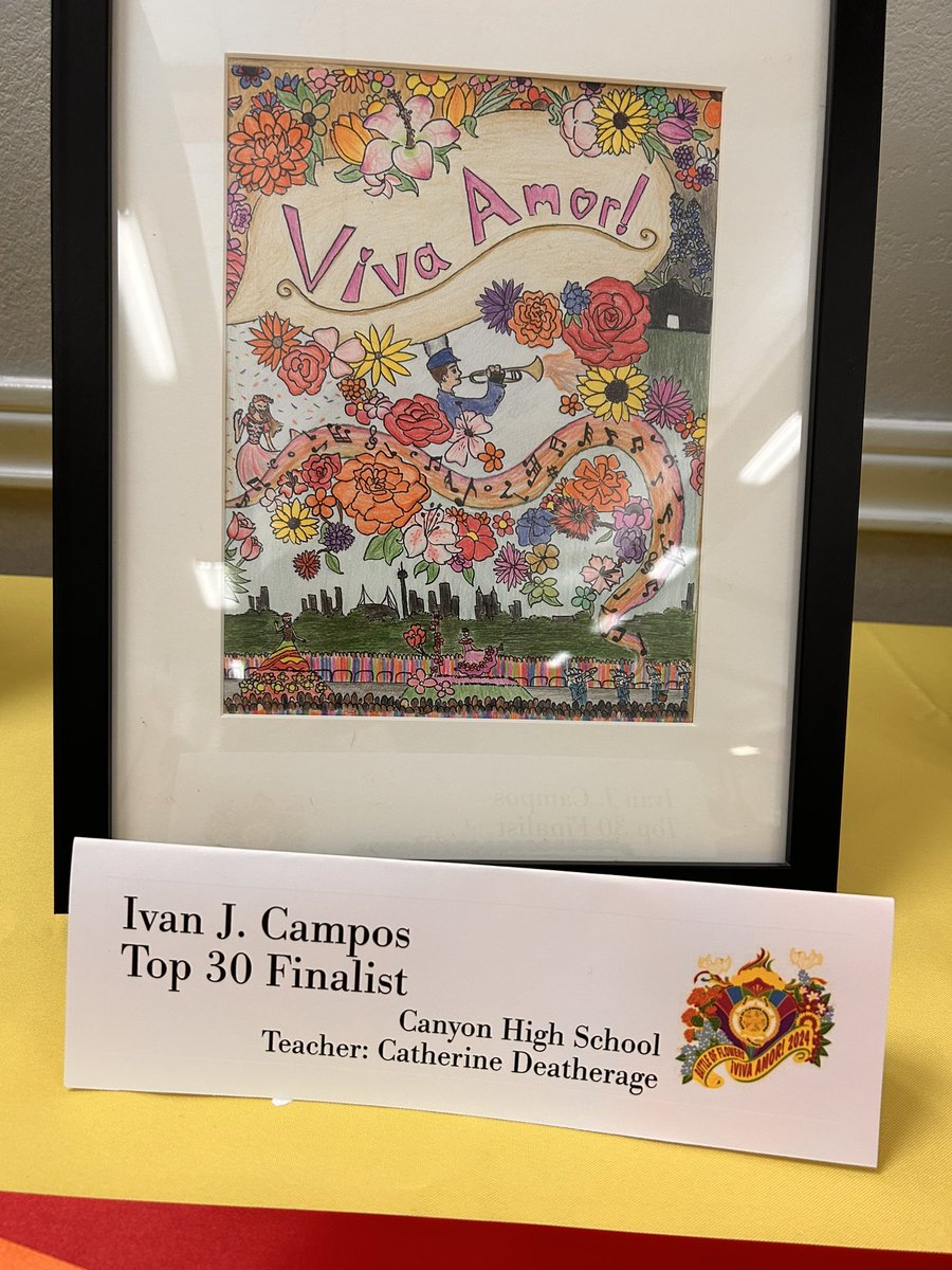 I'm so proud of Ivan Campos for being selected for Top 30 in the San Antonio Battle of Flowers Cover Design contest. @comalfinearts @DavissonDustin @MrsWoodrom @DrChapmanCISD