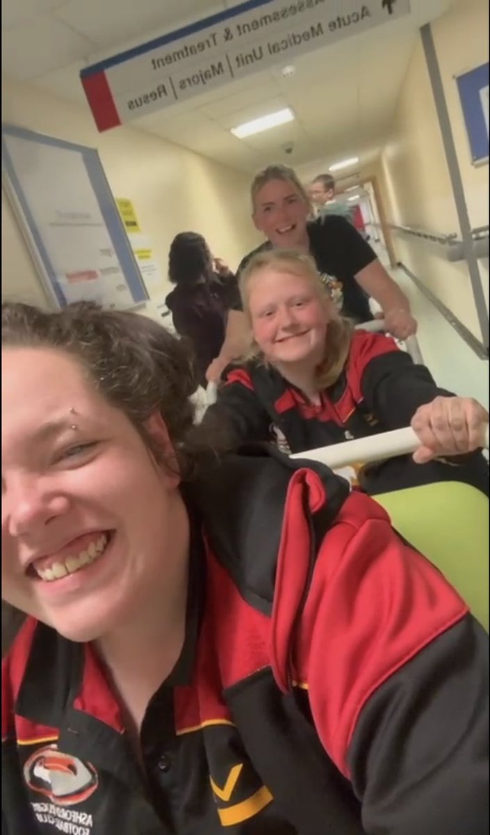 What a day. Managed to get 25 minutes playing as my u18s cup game was late kicking off and then ran over. Ended up with a train of wheelchairs in A&E; pair of muppets 🤦🏼‍♀️😂 Thankfully no broken ankles, and I’m now ready for my bed 😴