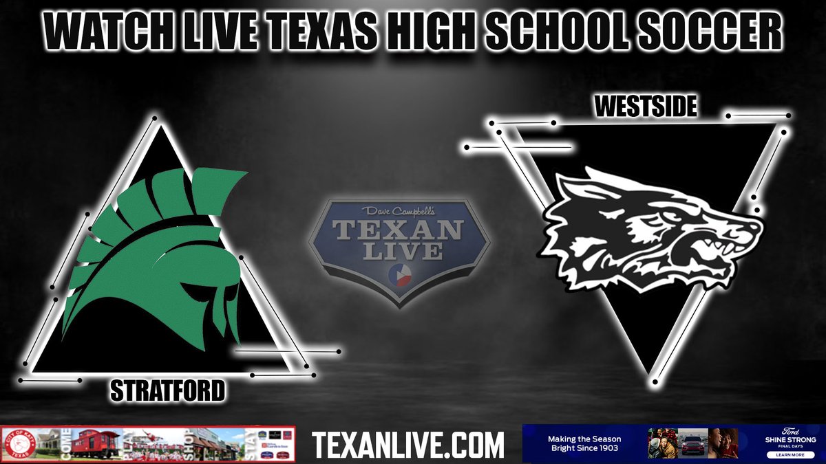 Dave Campbell’s Texan Live - Texanlive.com (@texan_live) on Twitter photo WATCH THIS GIRLS SOCCER MATCH LIVE
BI-DISTRICT PLAYOFFS
Stratford vs Westside
Monday 3/25/2024
<a href="/proftomvenne/">Thomas Venne</a> on the call
Coverage Begins at 6pm
For the Live Link Click Here: bit.ly/4cxgiKq WATCH THIS GIRLS SOCCER MATCH LIVE
BI-DISTRICT PLAYOFFS
Stratford vs Westside
Monday 3/25/2024
<a href="/proftomvenne/">Thomas Venne</a> on the call
Coverage Begins at 6pm
For the Live Link Click Here: bit.ly/4cxgiKq