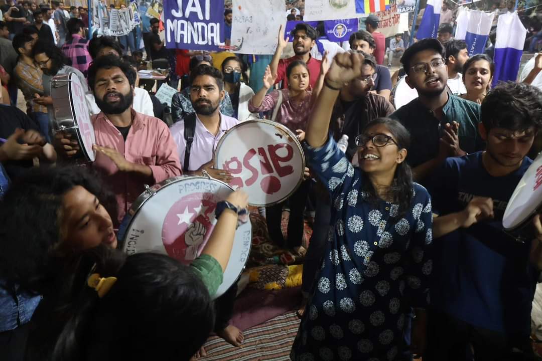JNU uploads its legacy to fight for a society based on the principles of justice, liberty, equality and fraternity. Once again Sangh's attempt to capture this space has been defeated by the students community in the #JNUSUElection. Left and Bapsa won all four central panel posts.