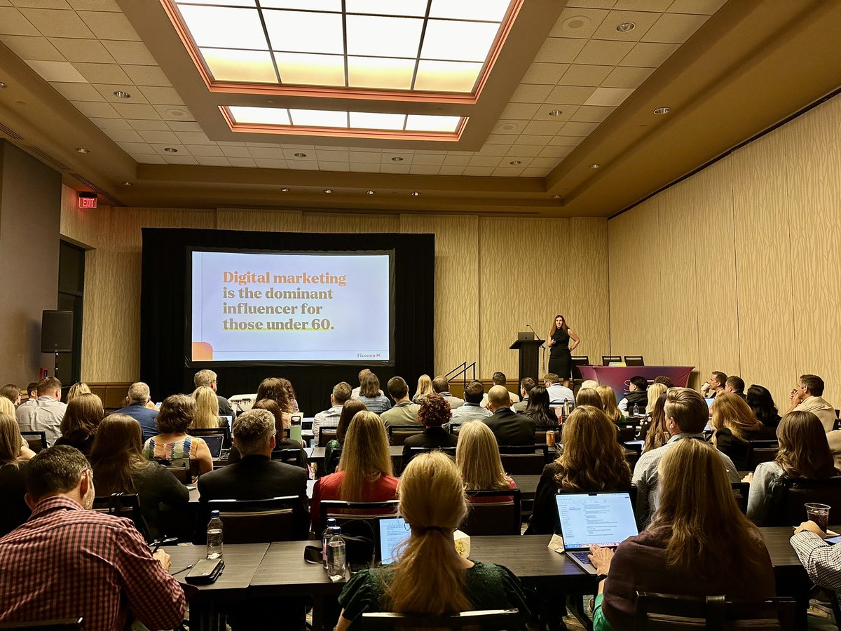 The future of advisor marketing growth will be driven by DIGITAL MARKETING, not referrals. ❌ More & more consumers are finding their advisors online, not through a friend. It’s faster & easier. @MaryKateGulick speaking some stellar marketing truth to a packed room #ShiftEvent