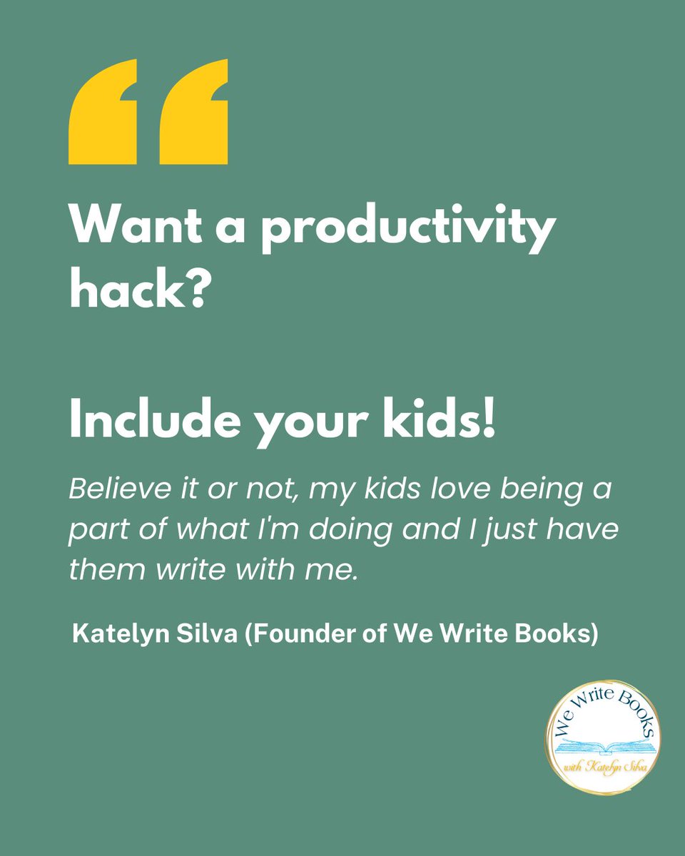 wewritebooks's tweet photo. Want a productivity hack? Include your kids! 📚 Writing with my little one on my lap has been a game-changer. #Parenting #WritingLife https://t.co/53Vzc6NHDp