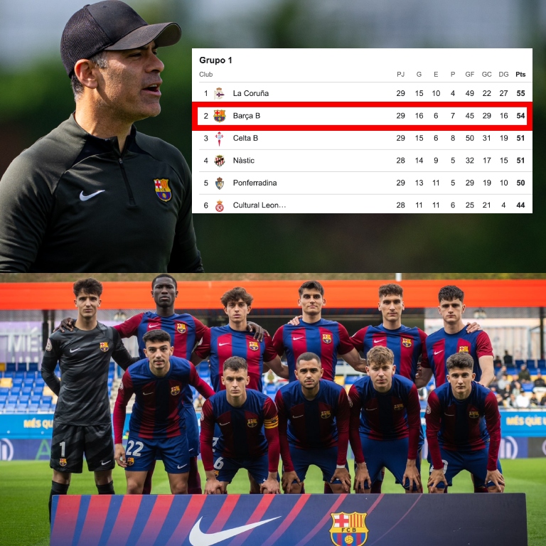 Sin Lamine Yamal, dejando de contar con Pau Cubarsí, sufriendo bajas constantes (lesiones, subidas al primer equipo o convocatorias a selecciones nacionales) y teniendo el brutal reto de ajustar de manera recurrente, Rafa Márquez tiene al Barça Atlètic a 1 punto del ASCENSO