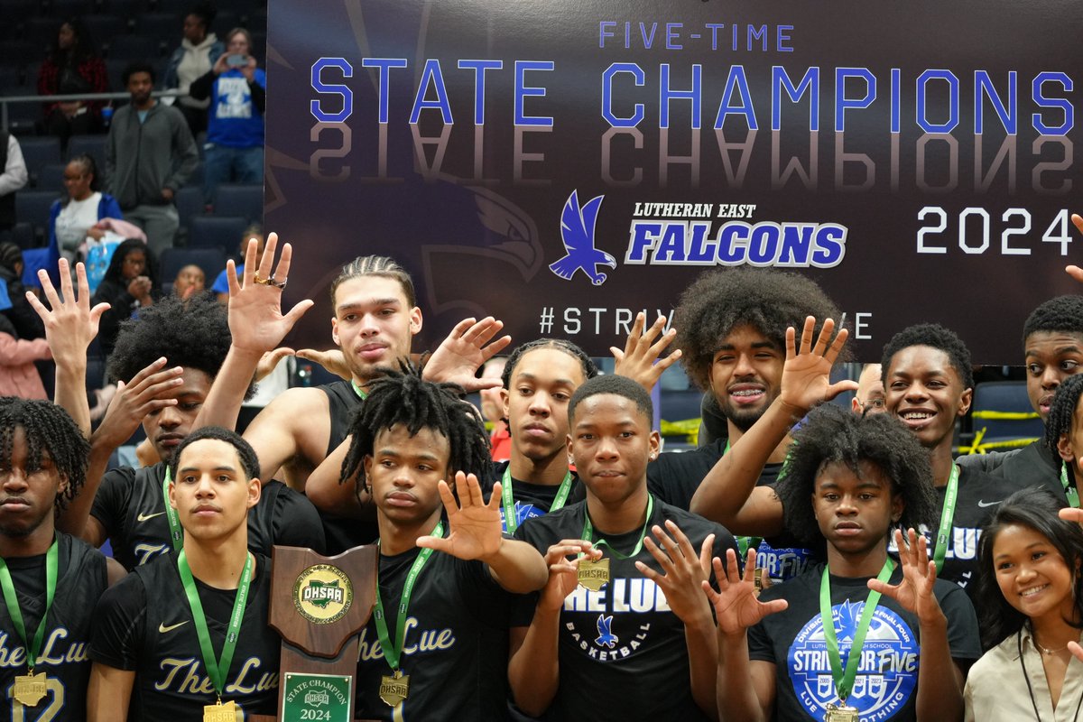 🏆Back-to-Back State Champs for 'The Lue' Congratulations to #2 Lutheran East (23-5) on their Division III State Championship victory over #6 Harvest Prep, 45-36, to collect the program's 5th overall State title 🥇