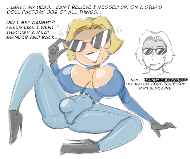 Dunnhier1's tweet photo. "Corporate spy turned bimbo doll" concept sketches
kinda busy with stuff right now but might do more sunny doodles later idk https://t.co/raW8Z0r5MK