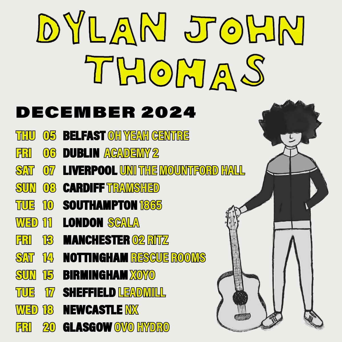 Back out on tour in December - UK and Ireland. Last tour was class, will be some buzz to be in about it again Presale: Tuesday 26th 10am General Tickets: Thursday 28th 10am Tickets and presale sign up: bio.to/3ukIlr