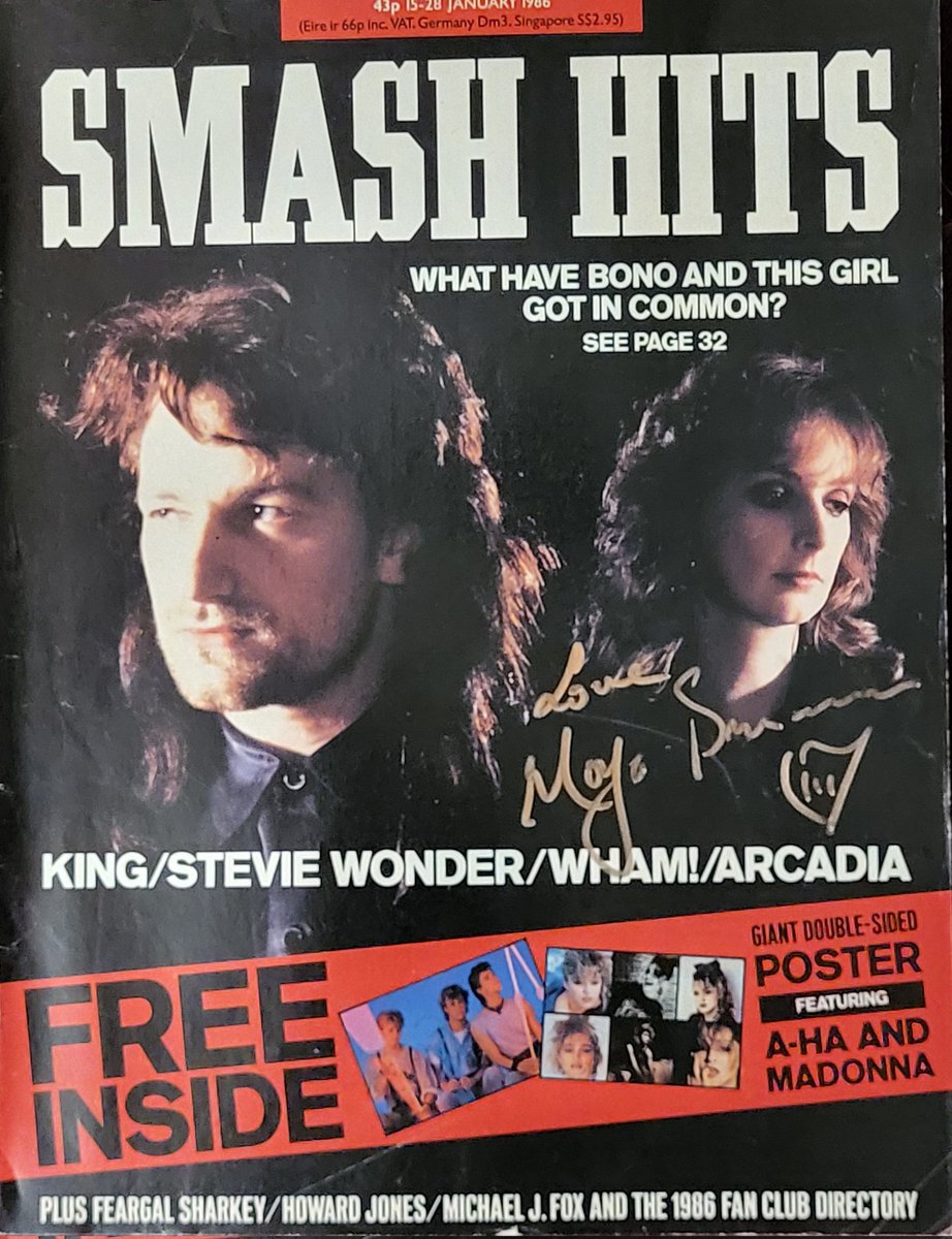 A huge Thank You to the haunting voice of #Clannad @moyaclannad for supporting the @SmashHits_ Challenge and signing this