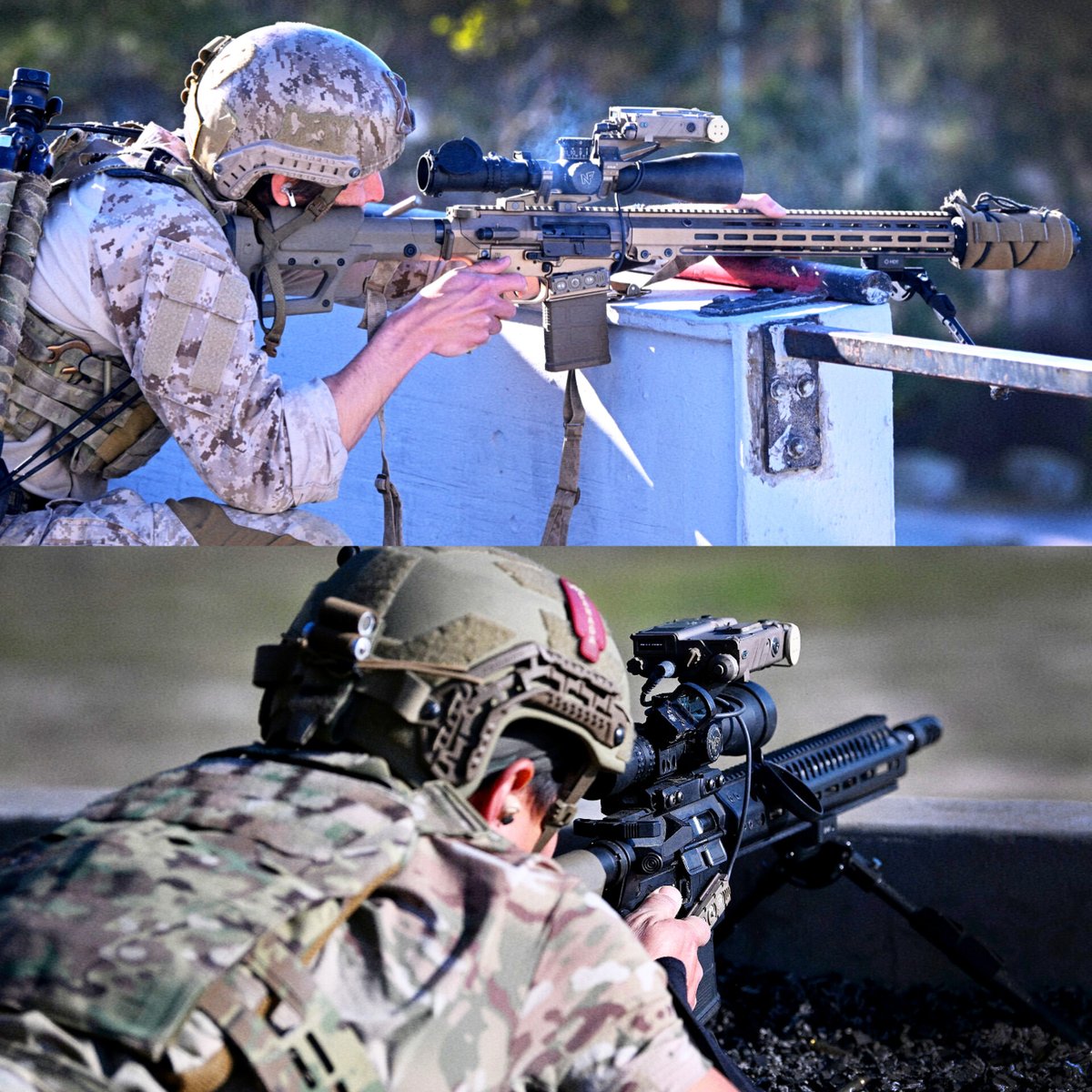 Green Beret and NSW operators during the USASOC 2024 International Sniper Competition
