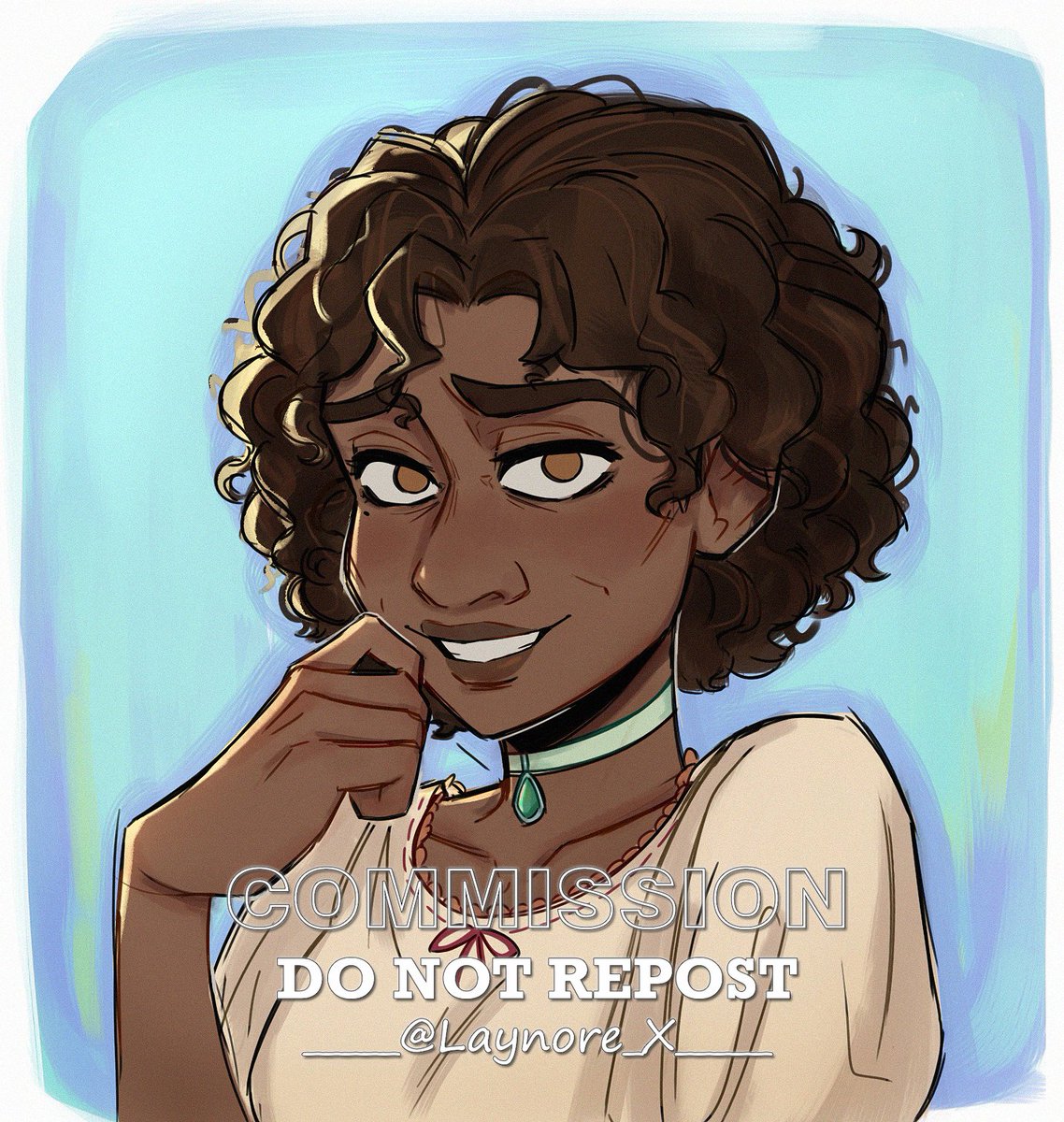 Commission for a friend <a href="/DPenana/">✨️💙Pena💙✨️</a> of her gorgeous OC, María! 🌹<3
#Encanto #encantooc #commissionart