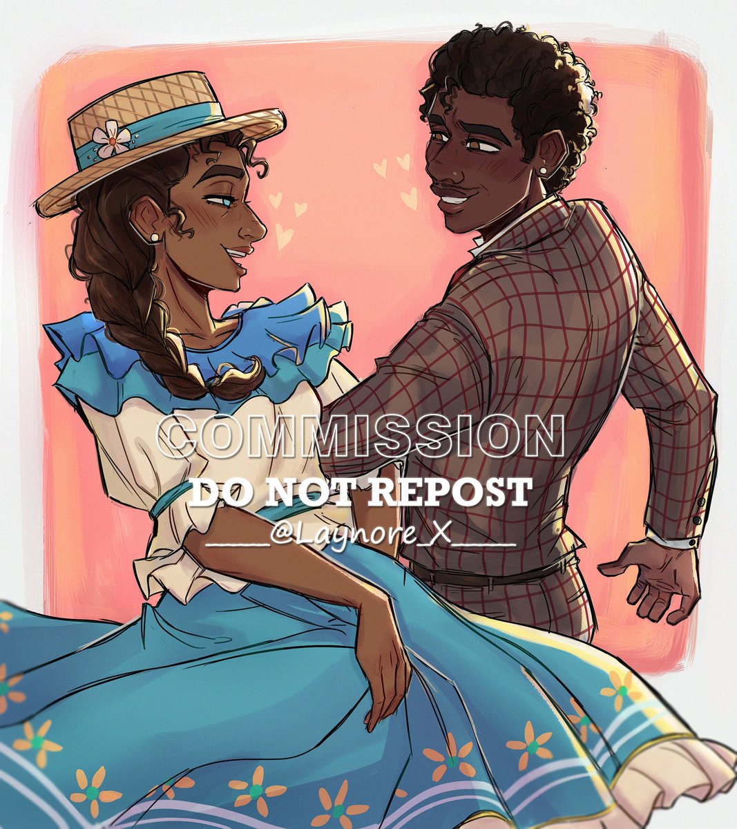 Commission for @lord_madmyth on ig of her cute OCs, Valente and Luciana 🎙️❤️!
#Encanto #encantooc #commissionart